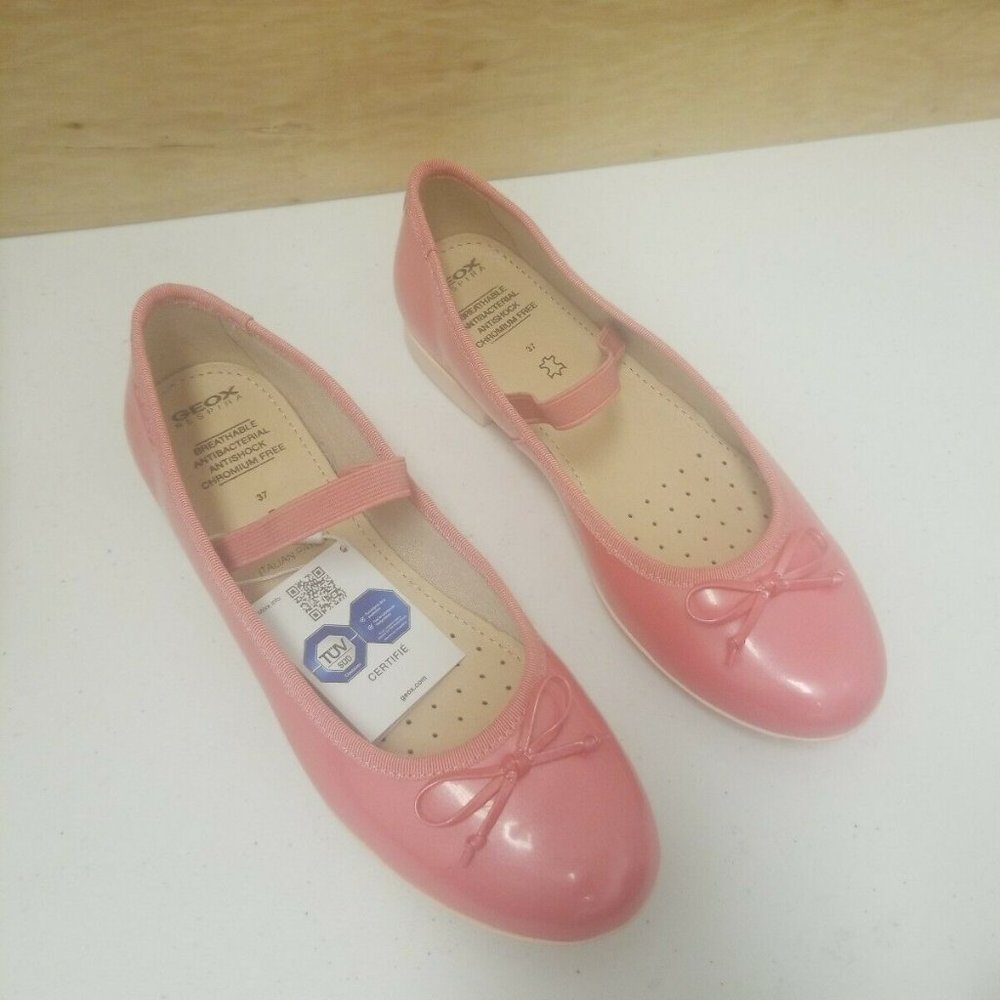 Geox Respira Pink Ballet Flats Breathable Antibact